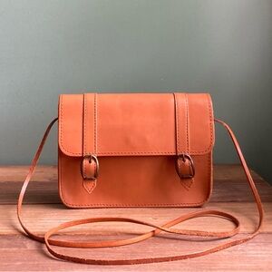 Italian Leather Saddle Bag Crossbody